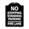 Signmission No Stopping Standing Parking Fire Lane Heavy-Gauge Aluminum Sign, 24" x 18", BW-1824-23571 A-DES-BW-1824-23571 - alternate 1